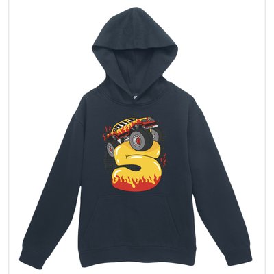 5th Birthday Monster Truck Urban Pullover Hoodie