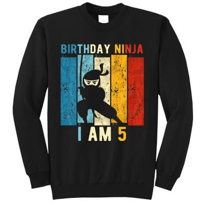 5th Birthday Ninja 5 Year Old Birthday Sweatshirt