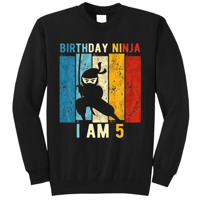 5th Birthday Ninja 5 Year Old Birthday Sweatshirt