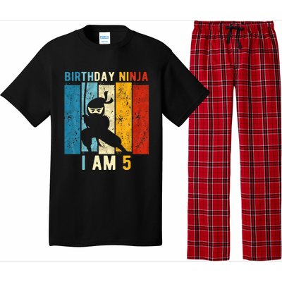 5th Birthday Ninja 5 Year Old Birthday Pajama Set