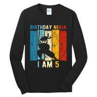 5th Birthday Ninja 5 Year Old Birthday Tall Long Sleeve T-Shirt