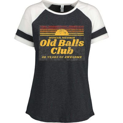 50th Birthday Old Balls Club 50 Years Of Awesome Enza Ladies Jersey Colorblock Tee