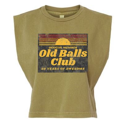 50th Birthday Old Balls Club 50 Years Of Awesome Garment-Dyed Women's Muscle Tee