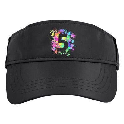 5th Birthday Paint Splashes Splatter Colorful Art Adult Drive Performance Visor