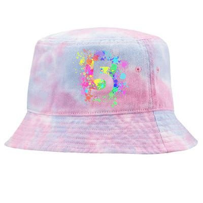 5th Birthday Paint Splashes Splatter Colorful Art Tie-Dyed Bucket Hat