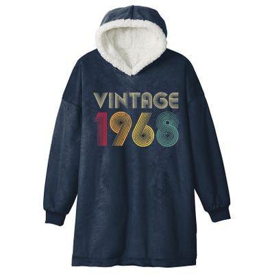 55th Birthday Present Gift 1968 Vintage  Wo 55 Years Old Hooded Wearable Blanket