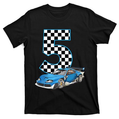 5th Birthday Racing Car 5 Year Old Gift T-Shirt