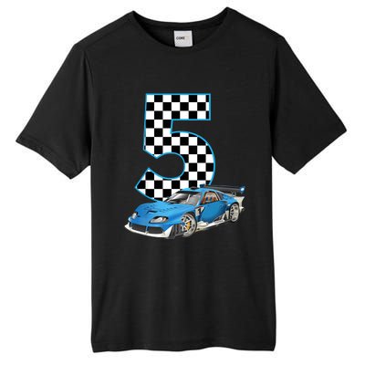 5th Birthday Racing Car 5 Year Old Gift Tall Fusion ChromaSoft Performance T-Shirt