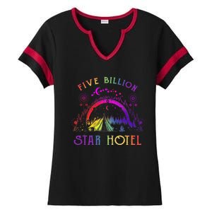 5 Billion Star Hotel Americas National Parks Camping Lovers Ladies Halftime Notch Neck Tee