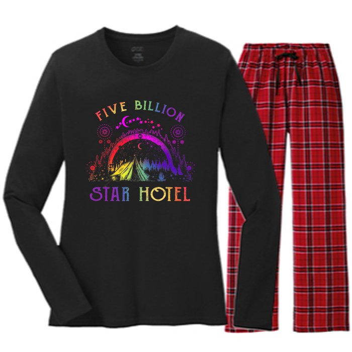 5 Billion Star Hotel Americas National Parks Camping Lovers Women's Long Sleeve Flannel Pajama Set 