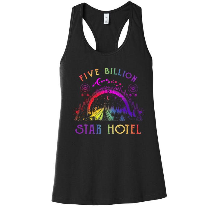 5 Billion Star Hotel Americas National Parks Camping Lovers Women's Racerback Tank