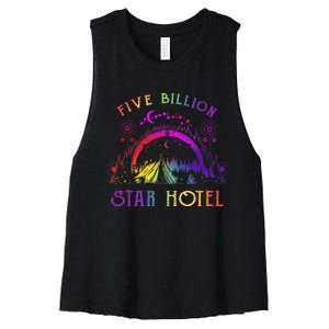 5 Billion Star Hotel Americas National Parks Camping Lovers Women's Racerback Cropped Tank