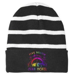 5 Billion Star Hotel Americas National Parks Camping Lovers Striped Beanie with Solid Band