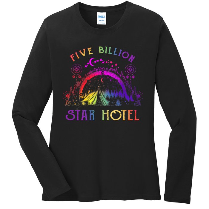 5 Billion Star Hotel Americas National Parks Camping Lovers Ladies Long Sleeve Shirt