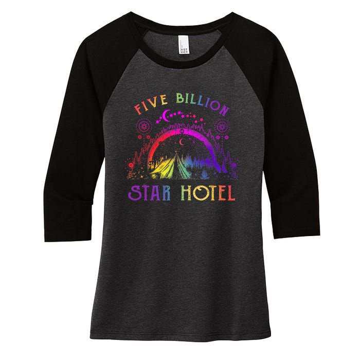 5 Billion Star Hotel Americas National Parks Camping Lovers Women's Tri-Blend 3/4-Sleeve Raglan Shirt