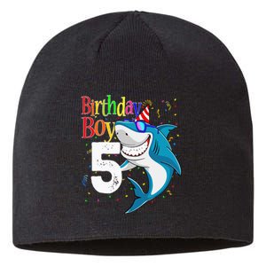 5th Birthday Shark JawSome Five Sustainable Beanie