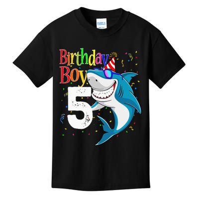 5th Birthday Shark JawSome Five Kids T-Shirt