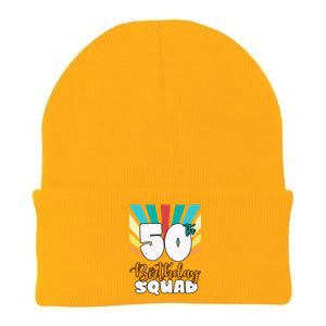 50th Birthday Squad 50 Years Old Knit Cap Winter Beanie