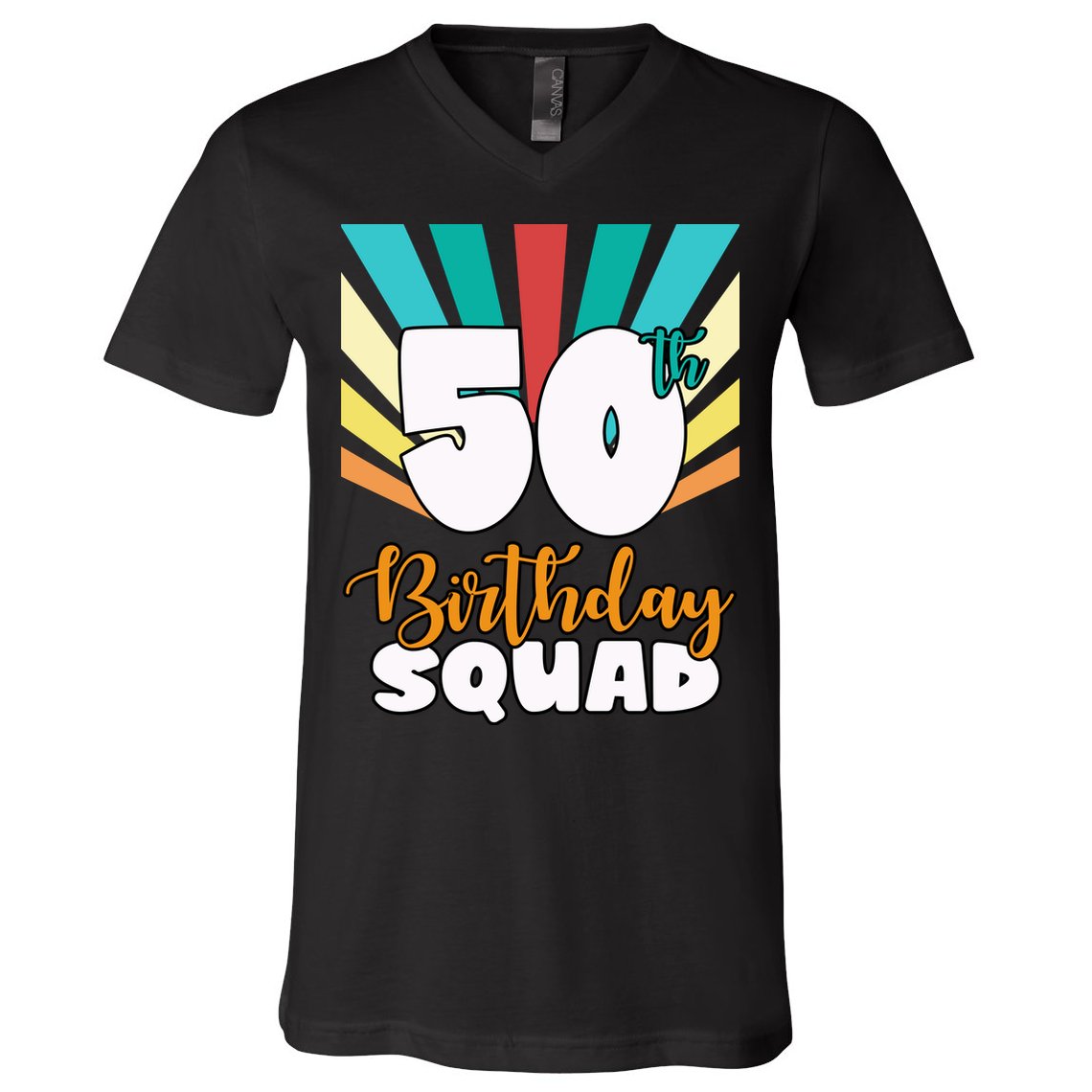 50th Birthday Squad 50 Years Old V-Neck T-Shirt