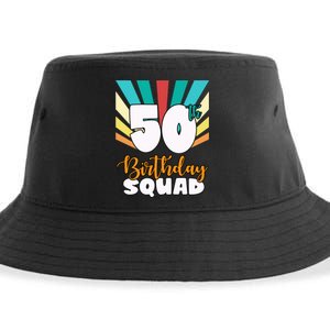 50th Birthday Squad 50 Years Old Sustainable Bucket Hat