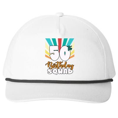 50th Birthday Squad 50 Years Old Snapback Five-Panel Rope Hat