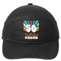 50th Birthday Squad 50 Years Old 7-Panel Snapback Hat