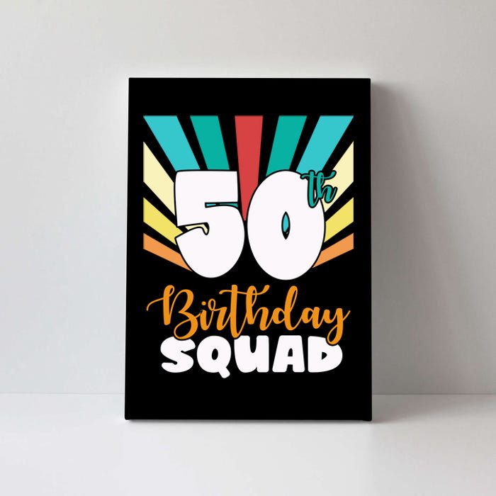 50th Birthday Squad 50 Years Old Canvas