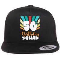 50th Birthday Squad 50 Years Old Flatbill Hat