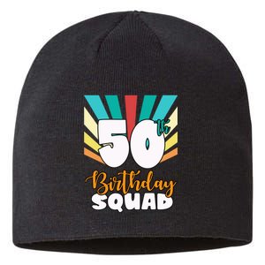 50th Birthday Squad 50 Years Old Sustainable Beanie