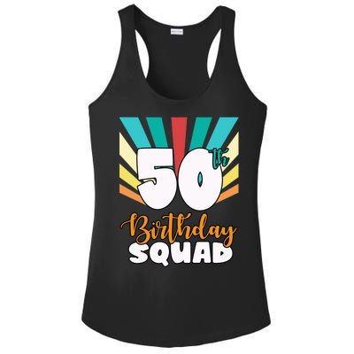 50th Birthday Squad 50 Years Old Ladies PosiCharge Competitor Racerback Tank