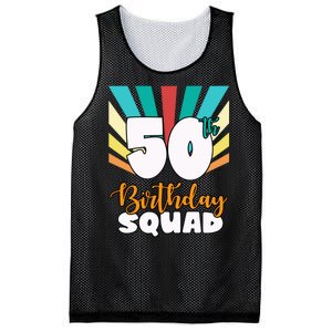 50th Birthday Squad 50 Years Old Mesh Reversible Basketball Jersey Tank