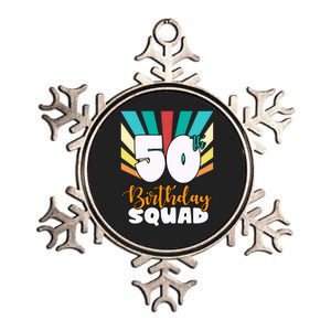 50th Birthday Squad 50 Years Old Metallic Star Ornament