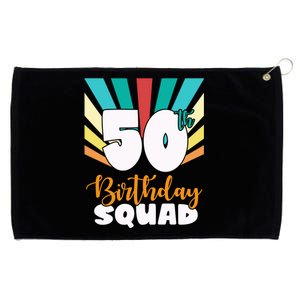 50th Birthday Squad 50 Years Old Grommeted Golf Towel