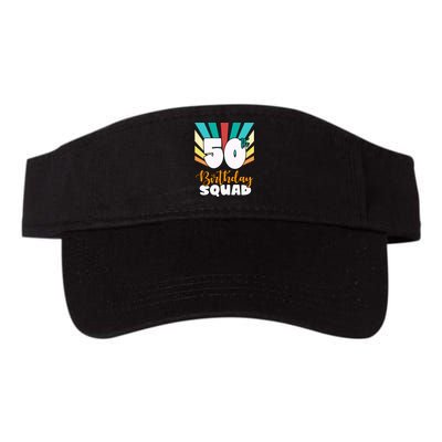 50th Birthday Squad 50 Years Old Valucap Bio-Washed Visor