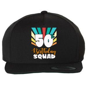 50th Birthday Squad 50 Years Old Wool Snapback Cap