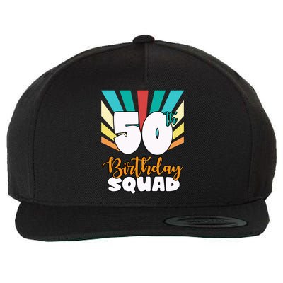 50th Birthday Squad 50 Years Old Wool Snapback Cap