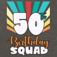 50th Birthday Squad 50 Years Old Cotton Canvas Backpack