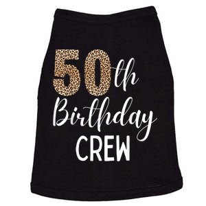 50th Birthday Squad Party Crew with Leopard Print Doggie Tank