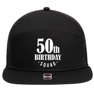 50th Birthday Squad 7 Panel Mesh Trucker Snapback Hat