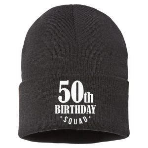 50th Birthday Squad Sustainable Knit Beanie