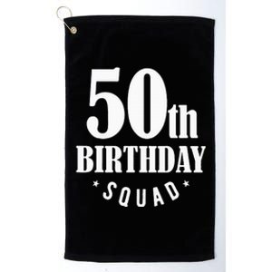 50th Birthday Squad Platinum Collection Golf Towel