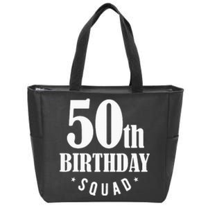 50th Birthday Squad Zip Tote Bag