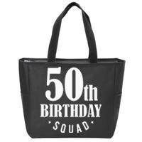 50th Birthday Squad Zip Tote Bag