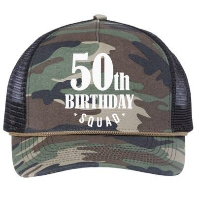 50th Birthday Squad Retro Rope Trucker Hat Cap