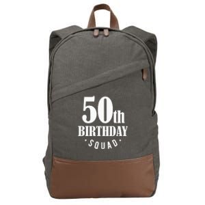 50th Birthday Squad Cotton Canvas Backpack