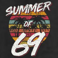 50th Birthday Summer of 69 Gift Mom Daddy 7 Panel Mesh Trucker Snapback Hat