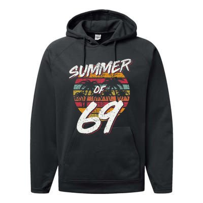 50th Birthday Summer of 69 Gift Mom Daddy Performance Fleece Hoodie