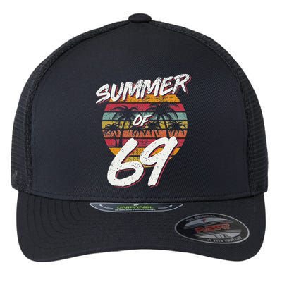 50th Birthday Summer of 69 Gift Mom Daddy Flexfit Unipanel Trucker Cap