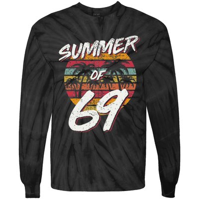 50th Birthday Summer of 69 Gift Mom Daddy Tie-Dye Long Sleeve Shirt