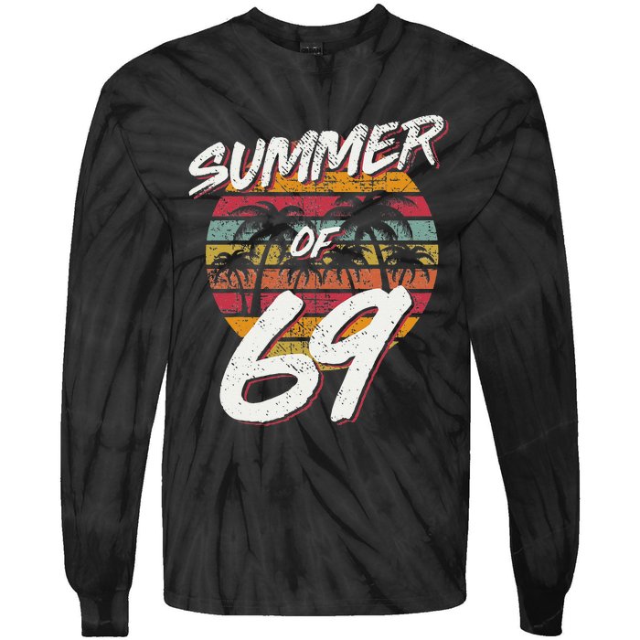 50th Birthday Summer of 69 Gift Mom Daddy Tie-Dye Long Sleeve Shirt